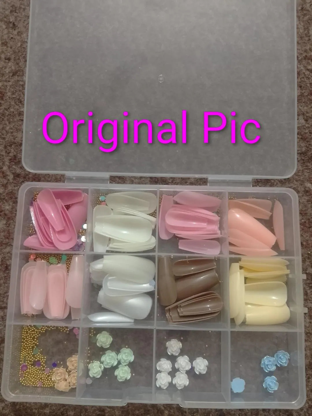96 Pcs Multicolor Nails With Beads Smooth and Even Coverage Artificial Nails, 1 Pack