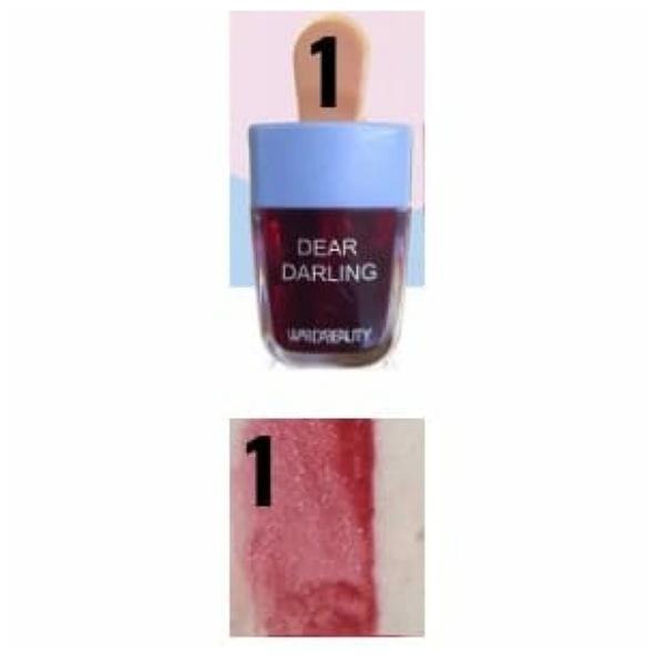 Pack of 6 Dear Darling WardaBeauty Ice cream Lip and cheek Tint Long-lasting Lip Tint (Random Color))