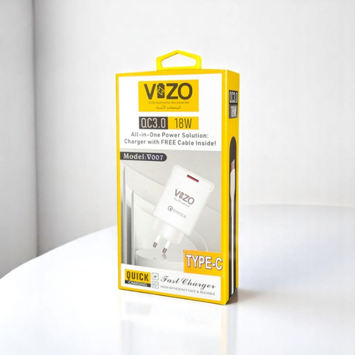 V007 – Type-C Fast Charger | Vizo V007 Type-C Charger | Charger For Android | Mobile Phone Charger - 18W