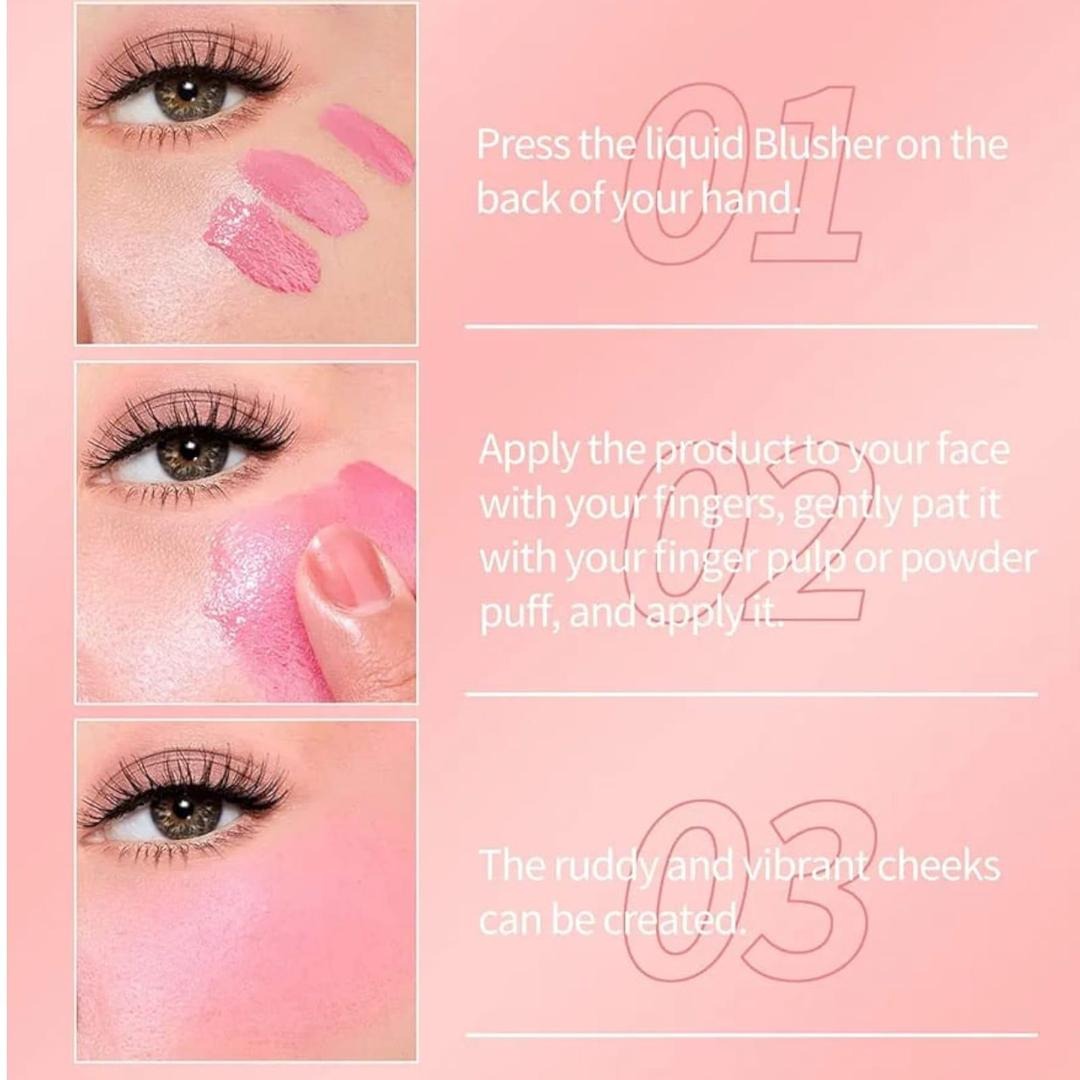 Tuz Long Lasting Liquid Blush Flawless Coverage Natural Tint Easy Blend Smooth Application - Shade 1