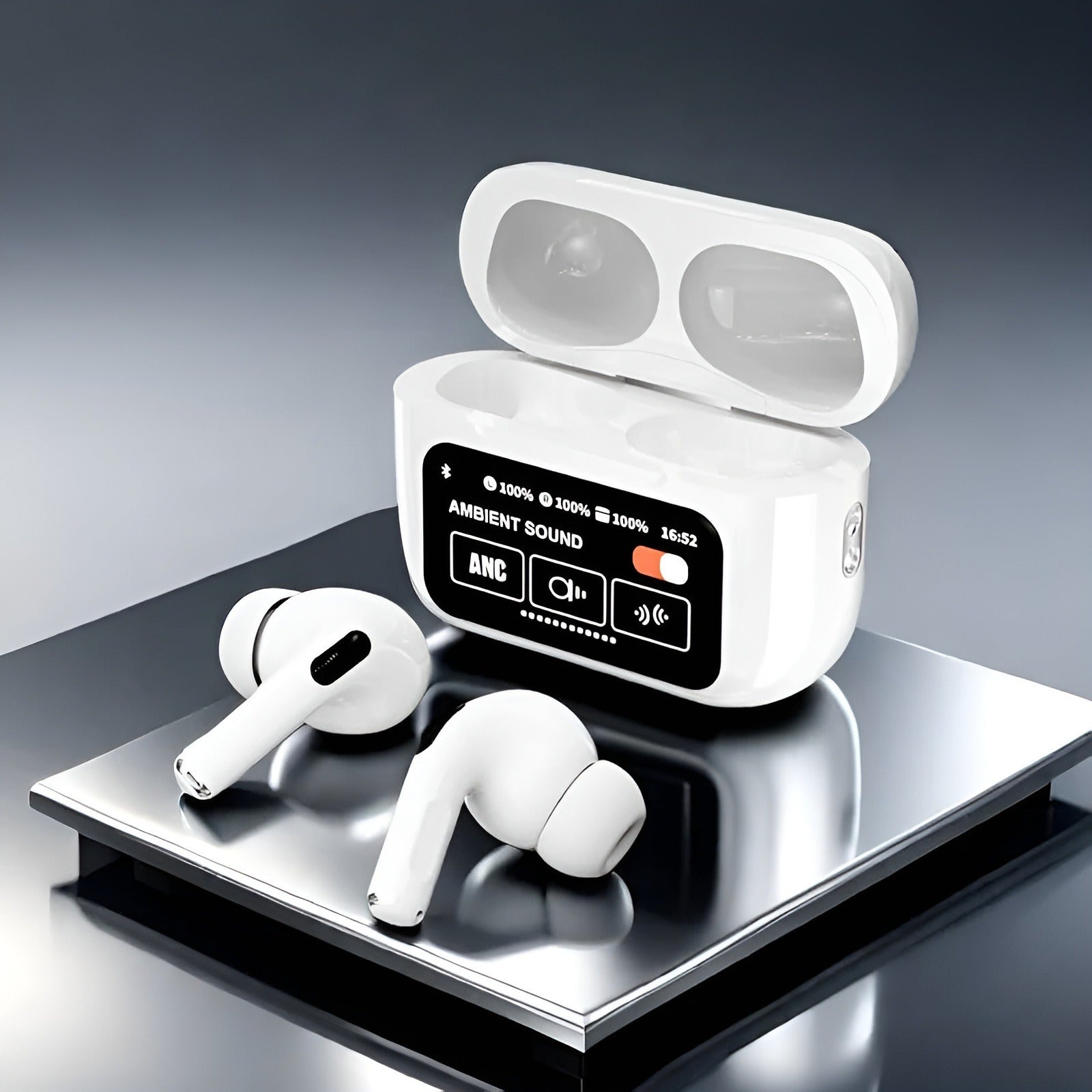 AirPods A9 Pro – ANC & ENC Noise Reduction, Touch Control, Boosted Bass, Wireless Earbuds for Android & iOS