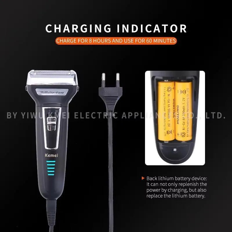 Dry Shave, Wet, Cordless, Rechargeable, Self-Sharpening, Pop-Up Trimmer Men's Hair Trimmer